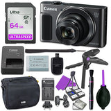 Canon Powershot SX620 Point & Shoot Digital Camera Bundle w/Tripod Hand Grip, 64GB SD Memory, Case and More (Black)