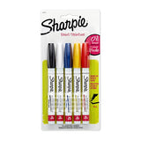 Sharpie Oil-Based Paint Markers, Fine Point, Assorted Colors, 5 Count - Great for Rock Painting