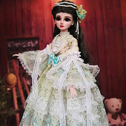 BJD Handmade Doll Luxury Court Style Lolita Dress for 1/3 BJD Girl Dolls Clothes Accessories