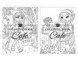 Big Eyed Girls Coloring Book: An Adult Coloring Book Featuring Beautiful Big-Eyed Girls with Cute Animals, Relaxing Country Landscapes and Fun City Scenes