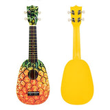 CLOUDMUSIC Ukulele Soprano Pineapple Ukulele Kit With Pineapple Ukulele Gig Bag Ukulele Picks Aquila Educational Strings Color Strings