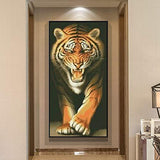 RAILONCH 5D Tiger Diamond Painting DIY Full Drill Diamonds Picture for Home Wall Art Decor (80x150cm)