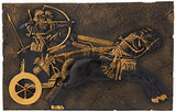 Design Toscano QL13833 Assyrian War-Chariot Wall Sculpture, 13 Inch, Black