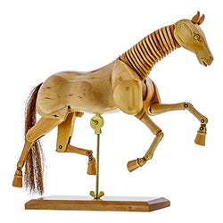 US Art Supply Wooden Horse Artist Drawing Manikin Articulated Mannequin (8" Horse)