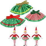 JOYIN 3 Pack Santa Couture Clothing for Elf Doll Plush Dance Skirt Set, Christmas Decorations, and Holiday Specials