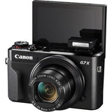 Canon PowerShot G7 X Mark II Digital Camera with 64 GB Card + LED Compact On-Camera Light + Premium Camera Case + 2 Batteries + Tripod