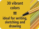 Stabilo Point 88 Fineliner Pens, 0.4 mm - 20-Color Zebrui Set