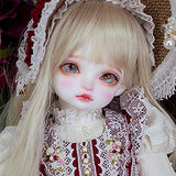 BJD Dolls 1/4 Red Lolita Style SD Doll BJD Giant Baby Doll 18 Inch 14 Ball Jointed Doll DIY Toy with Hair Accessories Full Set Having Different Movable Joints