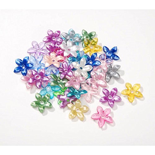 Acrylic Beads - Flower - Multi Color - 18mm (Pack of 150 Pieces)