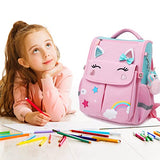 Unicorn Girls Backpacks for School Princess Bowknot Kids Bookbags Boys Dinosaur Backpack (Small, Pink)