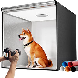 Photo Studio Light Box for Photography: Takerers 32x32 Inch 210 LED Large Lightbox for Product with 3 Stepless Dimming Light Panel, Professional Photo Background Shooting Tent with 5 Color Backdrops