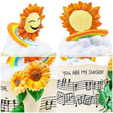 Sunflower Snow Globe Women Gift - Sunflower Music Box with Light Birthday Anniversary Christmas Valentine Sunshine Gift for Wife Mom Girlfriend Daughter Melody Castle in The Sky