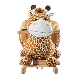 Qaba Kids Plush Rocking Horse-Style Giraffe Theme Chair