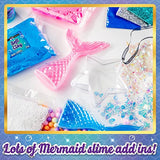Original Stationery Mermaid Shimmer Slime Kit for Girls, Mythical Slime Pack to Make Shimmery Glow in The Dark Slime, Fun Xmas Mermaid Gifts for Girls
