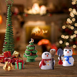 Zealor Christmas Miniature Ornaments Kit for Snowy Winter Fairy Garden Dollhouse Decoration