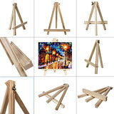 PYHK 8 Pack 9.25 Inch Tall Natural Pine Wood Tripod Easel for Photo Artist Painting, Sketching,Display Portable Tripod Holder Stand