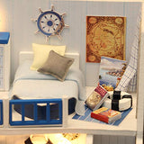 Flever Dollhouse Miniature DIY House Kit Creative Room with Furniture for Romantic Valentine's Gift-Sound of The Sea