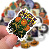 Halloween Theme Stickers 50PCS, Waterproof Halloween Party Sticker Packs, No-Repeating Pumpkin Zombie Ghost Halloween Decal Gifts for Kids and Teens