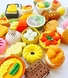 30 PCs Joanna Reid  Collectible Set of Adorable Puzzle Sweet Dessert Food Cake Erasers for Kids - No Duplicates - Puzzle Toys Best for Party Favors-Treasure Box Items for Classroom