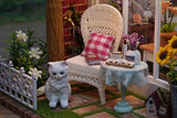 Flever Dollhouse Miniature DIY House Kit Manual Creative with Furniture for Romantic Artwork Gift (Sunshine Greenhouse)