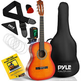 Pyle Classical Acoustic Guitar 36 Inch Junior Size Beginner Starter Kit Steel String Guitarra Acustica Bundle Pack with Gig Bag, Tuner, Picks, Strap for Students Practice, Kids, Adults