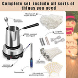Lair Coo Candle Making Kit, Candle Making Supplies for Adults and Beginners, 18 Oz Organic Soy Candle Wax Flakes for Candle Making, Wax Melter for Candle Making with Thermostatic Electronic Hot Plate