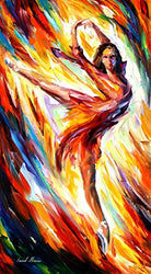 Dance Art Dancing Girl Painting On Canvas By Leonid Afremov Studio - Passion And Fire