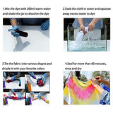 Tie Dye Kit Permanent 3 Colors One Step Tie-Dye Kits Non-Toxic with Rubber Bands, Gloves for Textile Craft Arts Shirt Fabric Canvas Shoes T-Shirt Clothing Paint DIY Party Supplies for Adults, Kids