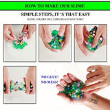 Maple entp. DIY Crystal Slime Kit, Fluffy, Clear Slime with 20 Bright Colors Slime Containers, Foam, Fishbowl Bead, Pearls, Shells, Sugar Paper, Glitter, Unicorn and Mermaid Charms for Age 6+