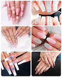 Poly Nail Gel Kit, 8 Colors Nail Extension Gel Nail Enhancement Kit, Clear Nude White Pink Red Crystal Builder Gel All-in-one Nail Art Design Set Nail Extension Professional Kit