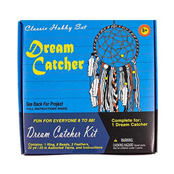 West Coast Paracord Retro Crafting Kit – Dream Catcher – 22 Yards (20 Meters) of Yarn – Ring, Beads, and Feathers