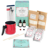 Soy Melts/Tarts Making Kit – Complete DIY Set Creates 6 Delightfully Scented Melts by Essential Reserve with Patchouli/Indian Sandalwood Fragrances (w/Red Pitcher)