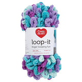 RED HEART E884.9530 Loop-It yarn Turq's and Caicos