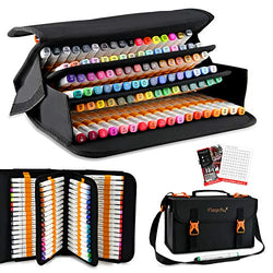 Magicfly 100 Colors Art Markers, Dual Tips Alcohol Based Sketch Markers with Organizer Case, Fine and Chisel Tip Double-Ended Alcohol Based Drawing Marker For Drawing, Painting, Sketching and Coloring