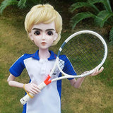 EVA BJD Doll 24" 1/3 Full Set Doll Tennis Boy Jointed Dolls +Shirt + Pant + Hair + Gift Tennis Racket + Gift Shoes + 3Tennis Balls