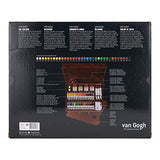Van Gogh Oil Color Paint, 32x20ml Tubes + 2x60ml Tubes + Accessories, Wooden Box Superior Set