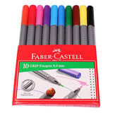 Faber Castell Color Marker Fineliner Grip Fine Pen 0.4 mm Set 10 PB482 with Full Version Apps