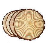 4 Pack Round Rustic Woods Slices, 9"-10", Unfinished Wood, Great for Weddings Centerpieces, Crafts (4 pcs 9-10inch)