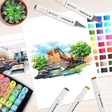 80+2 Colors Alcohol Markers for Artist Art Drawing,Dual Tip Marker Set Permanent Alcohol Ink Based Markers with Case for Adult Students Kids Coloring sketching Card Making