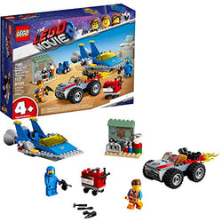 LEGO The Movie 2 Emmet and Benny’s ‘Build and Fix’ Workshop; 70821 Action Car and Spaceship Play Transportation Building Kit for Kids (117 Pieces)