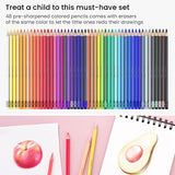 Arteza Kids Erasable Colored Pencils, Set of 48 and Land Animals Coloring Book Kit, Art Supplies for School, Home, Doodling, and Drawing