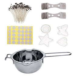 RUNMIND Candle Making Kit DIY Candles Craft Tools Full Beginners Set Including Wicks(4in),Candle Wicks Stick, Wicks Holder, Candle Mould,Wax Pitcher