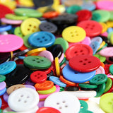 RayLineDo One Pack of 50g Buttons- Mixed Colours of Various Plain Round DIY Buttons for Sewing