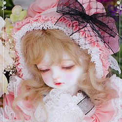 16" 1/4 BJD Doll Girl Ball Jointed Body Full Set Outfit Closed Eyes Wig Toy Gift