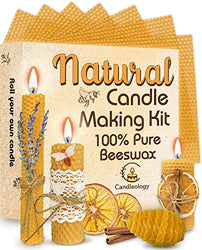 Candle Making Kit Beeswax - 22 Pcs ALL-INCLUSIVE DIY Candle Making Kit for Adults and Kids - Candle Making Supplies DIY Candle Maker - Beeswax Candle Making Kit - Candle Starter Kit Beeswax Candle Kit