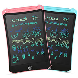 Newest LCD Writing Tablet, Electronic Digital Writing &Colorful Screen Doodle Board, cimetech 8.5-Inch Handwriting Paper Drawing Tablet,2Pcs - Pink & Blue