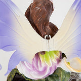 Bits and Pieces Outdoor Fairy Sculpture-Color Changing Solar Garden Fairy - Multicolored Changing