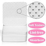 Jiulory 540 PCS Soft and Absorbable Lint Free Nail Wipes, Disposable Eyelash Extension Glue Cleaning Cotton Pads Nail Pliosh Remover Wipes Nail Art Gel Polish Remover Pads