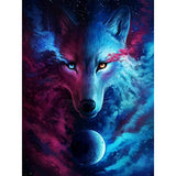 Wolf Diamond Painting Kits, HuaCan Full Square Drill Diamond Painting Kit for Adults, 5D Diamond Art Kit, Animals Painting with Diamonds Art for Adults Home Wall Decor 11.8x15.7in/30x40cm