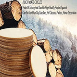 WLIANG 25 Pcs 3 Inch Wood Circles, Unfinished Wood Circles Round Disc Cutouts, 1/8 Inch Thick Blank Round Wood Circles for DIY Crafts, Painting, Staining, Coasters Making, Home Decorations
